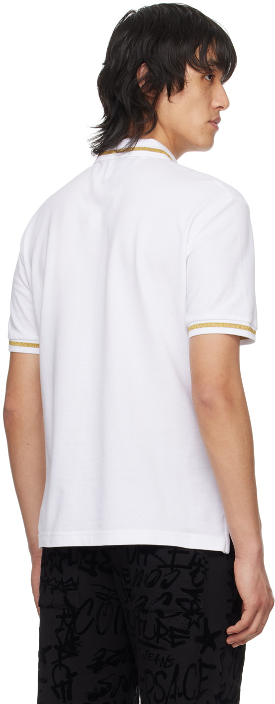 White V-Emblem T-Shirt by Versace Jeans Couture on Sale