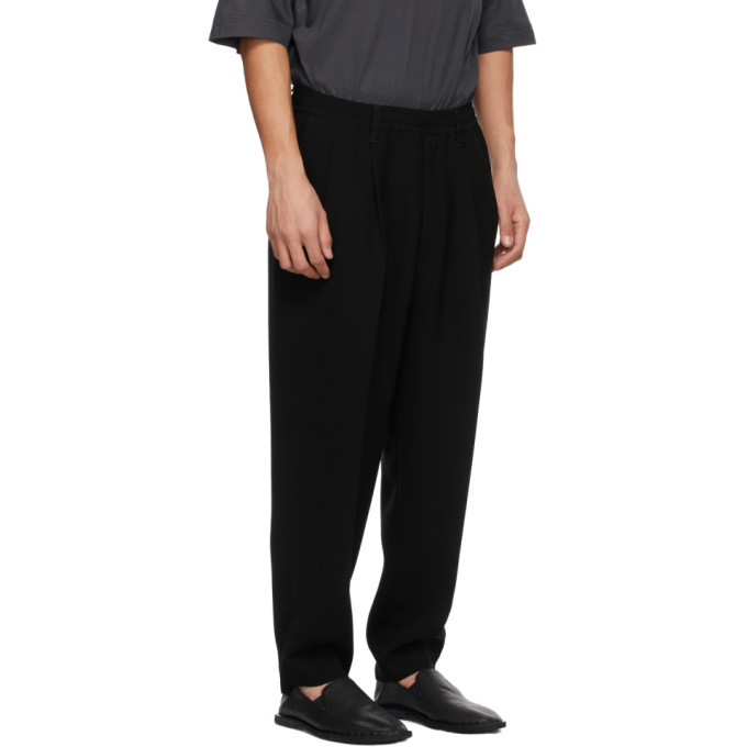 N.Hoolywood Black Tapered Wide Easy Trousers N.Hoolywood