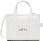 Marc Jacobs White 'The Croc-Embossed Small' Tote