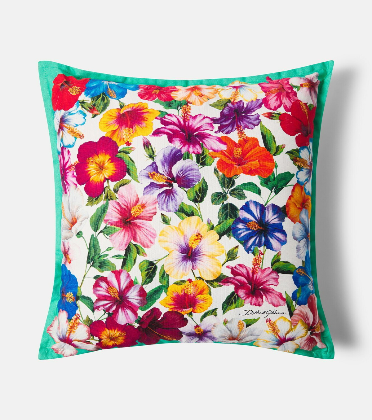 Dolce&Gabbana Casa Floral silk twill cushion