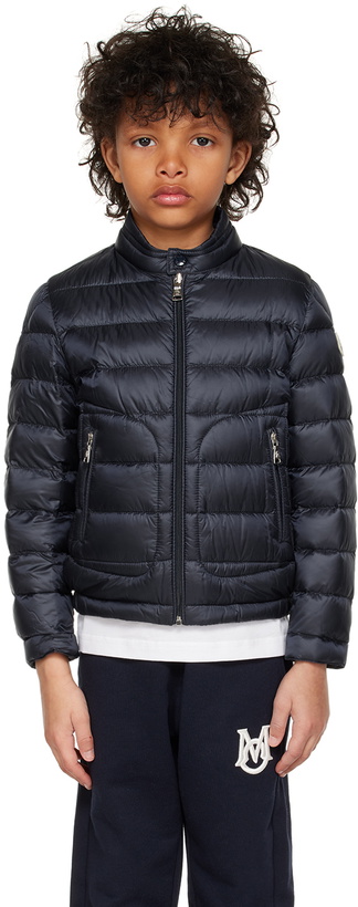 Photo: Moncler Enfant Kids Navy Acorus Down Jacket