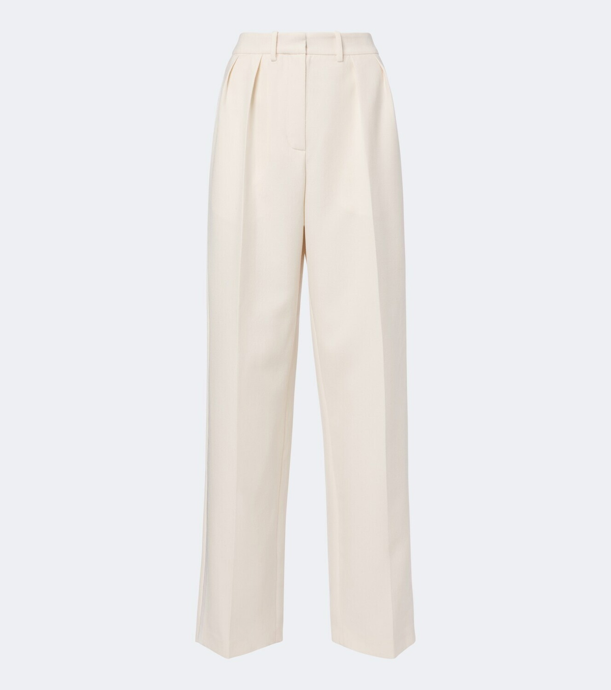 Magda Butrym Pleated silk and wool wide-leg pants