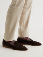 EDWARD GREEN - Padstow Suede Loafers - Brown