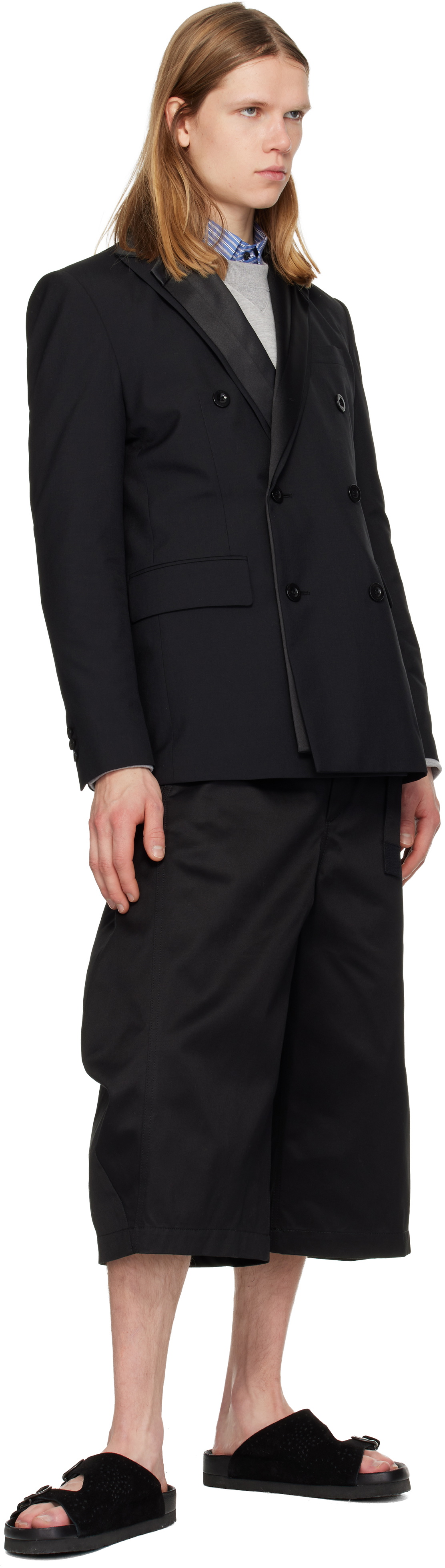 sacai Black Suiting Blazer