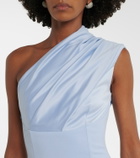 Solace London Gracie one-shoulder satin-trimmed gown