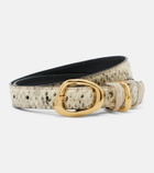 Amanu Tugela snake-effect leather belt