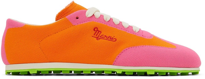 Photo: Marni Pink & Orange Pebble Sneakers