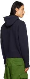 AMI Paris Navy Ami De Cœur Hoodie