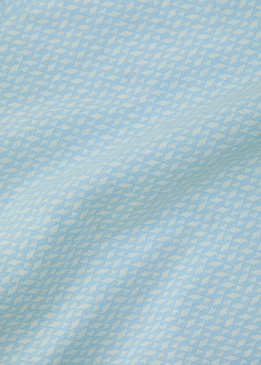PS Paul Smith Houndstooth-print Polo Shirt Light Blue