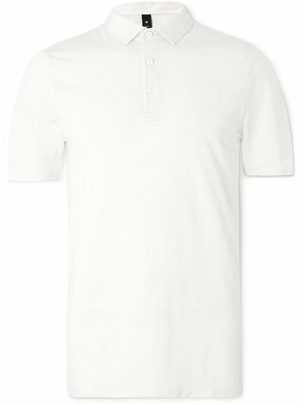 Photo: Lululemon - Evolution Slim-Fit Stretch-Jersey Polo Shirt - White