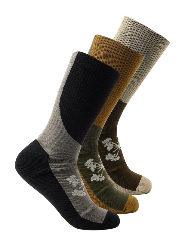 Photo: Portal - Ritual Three-Pack Stretch Merino Wool-Blend Socks - Multi