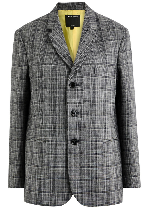 Photo: Meryll Rogge Checked Wool Blazer Grey
