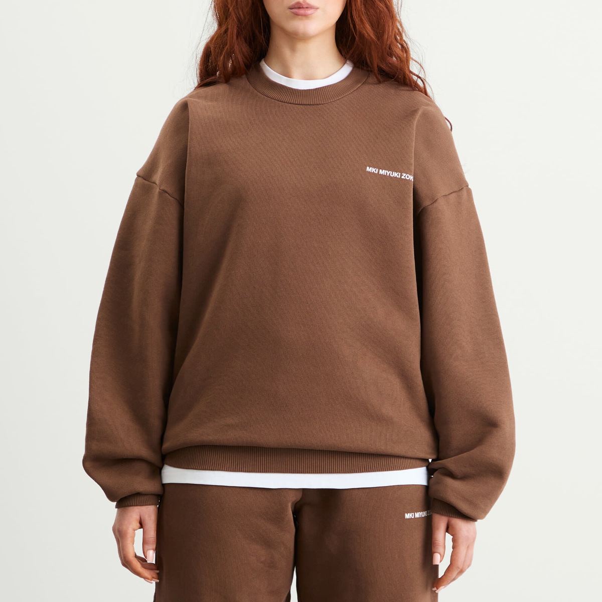 MKI Women's Uniform Crewneck Sweatshirt - Presented by END. in Cocoa Brown