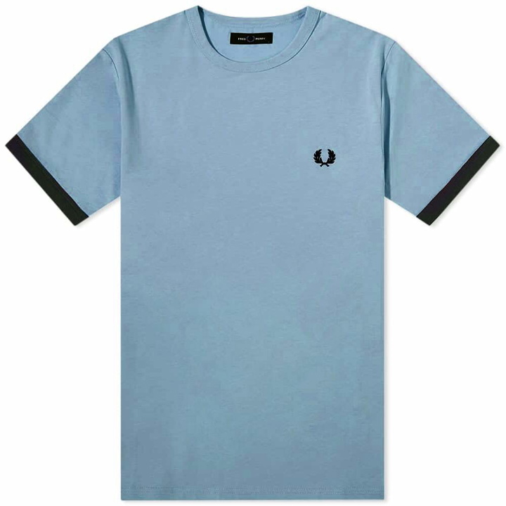 Photo: Fred Perry Men's Ringer T-Shirt in Ash Blue