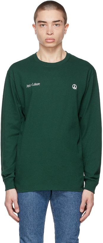 Photo: Museum of Peace & Quiet Green Cotton 'Arts + Leisure' Long Sleeve T-Shirt