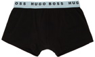 Boss Three-Pack Black & Multicolor Trunk Boxers