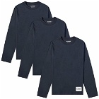 Jil Sander Men's Long Sleeve T-Shirt - 3 Pack in Navy