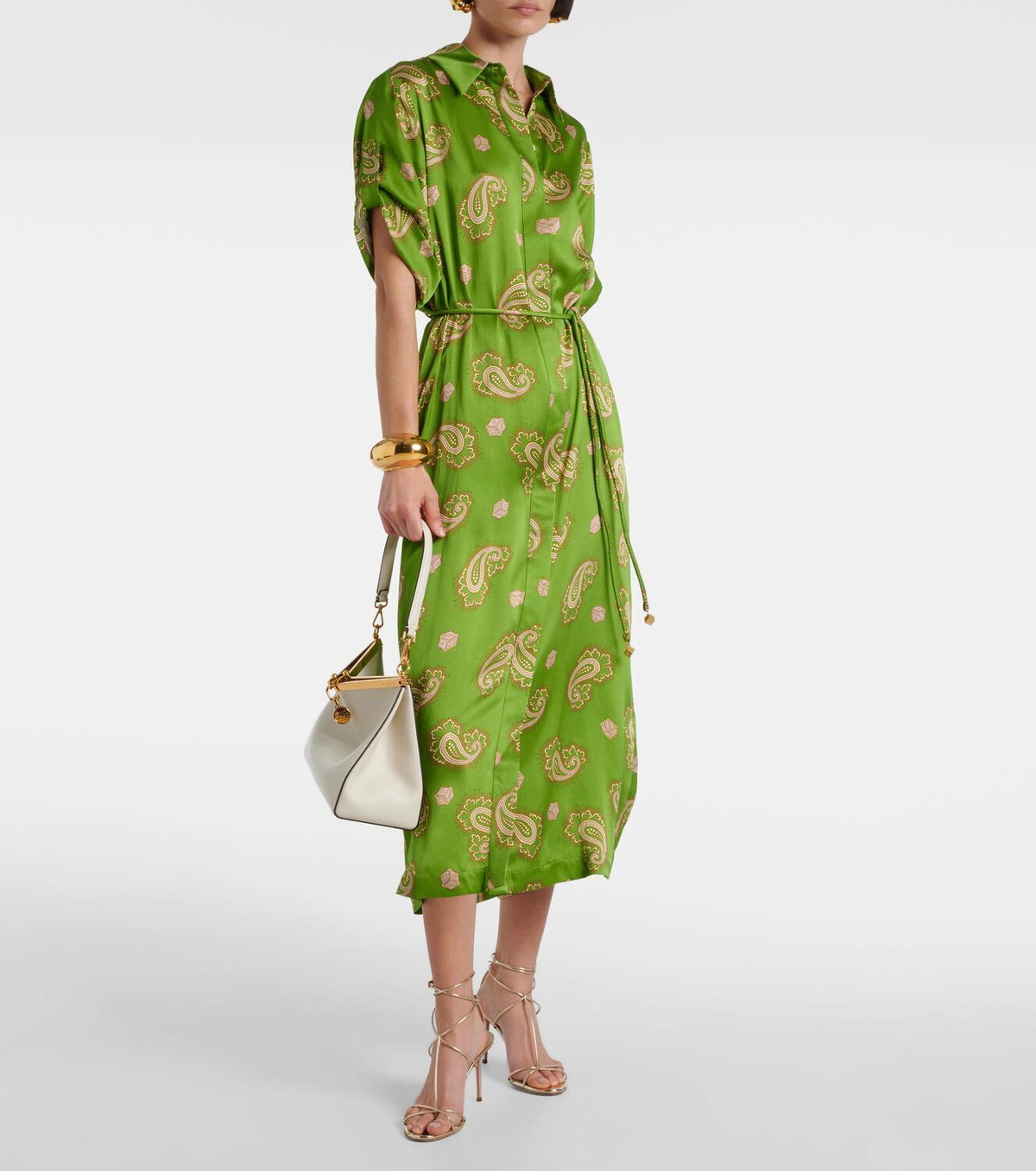 Almais Dice paisley silk shirt dress ALMAIS Almais Dice paisley silk shirt dress ALMAIS