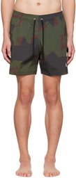 AMIRI Green Camo Swim Shorts