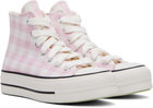 Converse Pink & White Chuck Taylor All Star Gingham Sneakers