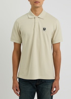 Belstaff Logo Piqué Cotton Polo Shirt Beige