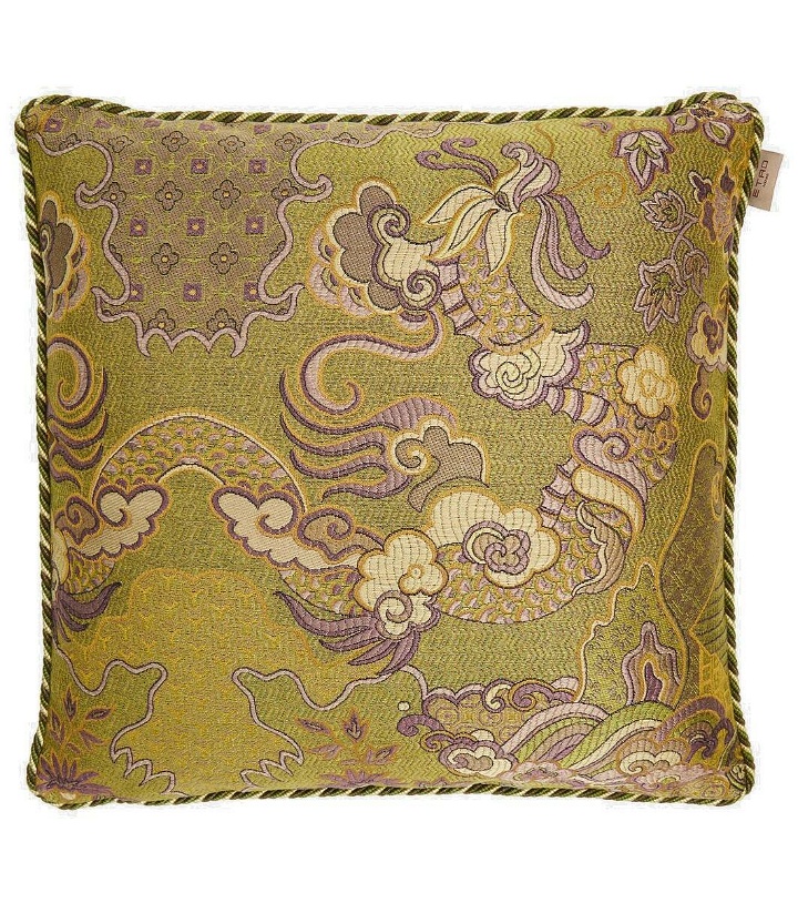Photo: Etro Embroidered cotton and velvet cushion