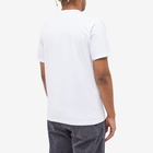 Maison Kitsuné Men's Navy Fox Patch Classic T-Shirt in White