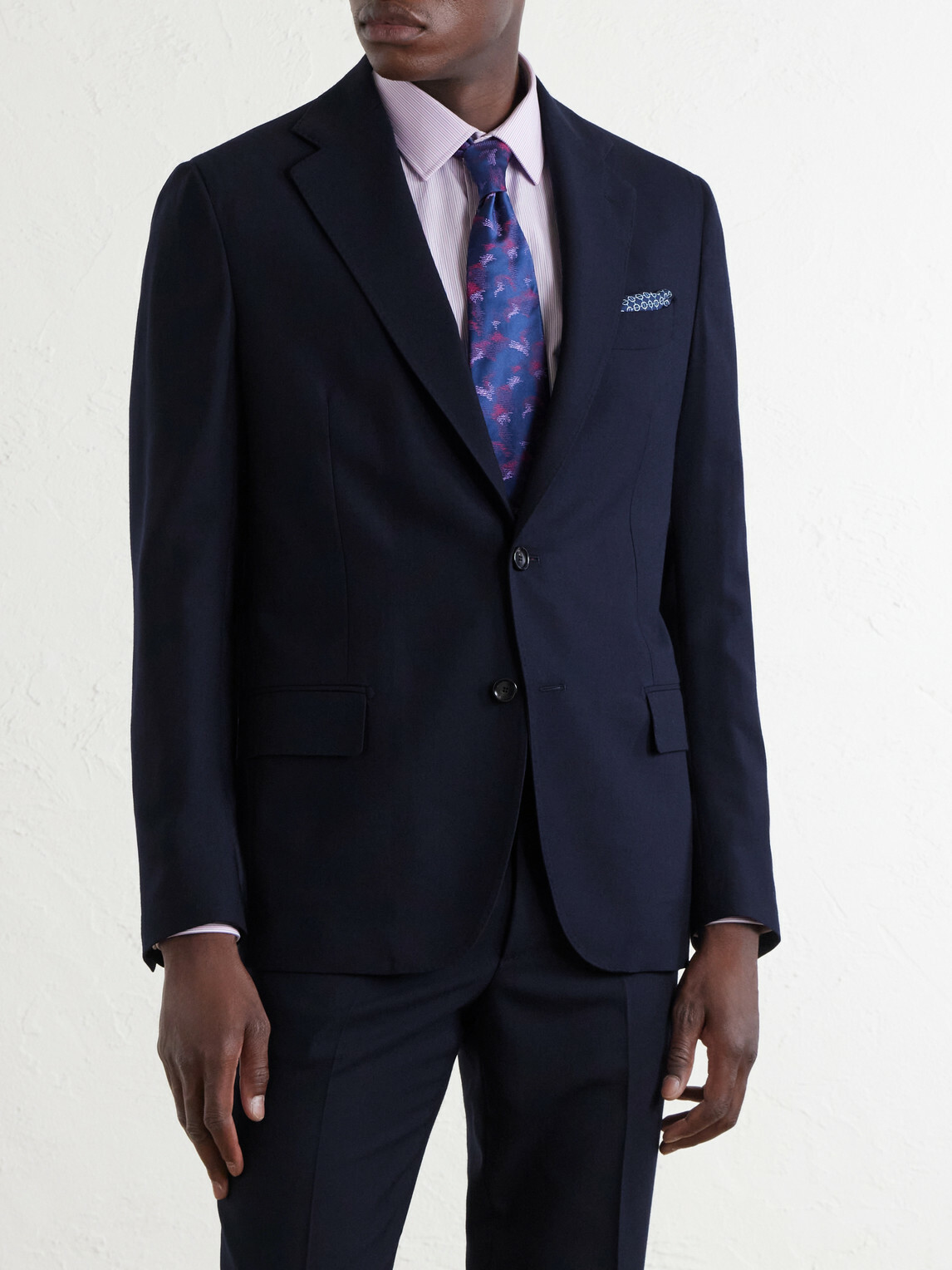De Petrillo - Virgin Wool Suit Jacket - Blue