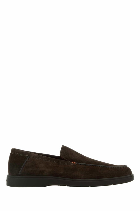 Photo: Santoni Chocolate Suede Drain Loafers