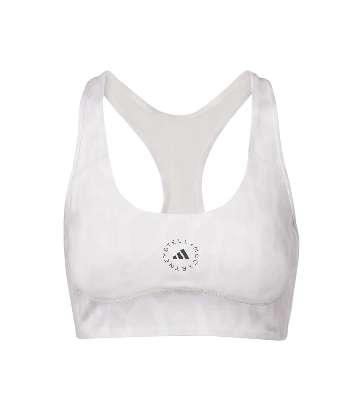 Photo: Adidas by Stella McCartney Logo leopard-print sports bra