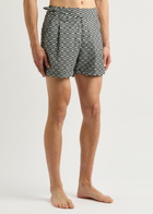 Gusari The London Printed Shell Swim Shorts Black