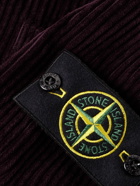 Stone Island - Logo-Appliquéd Garment-Dyed Cotton-Corduroy Shirt Jacket - Purple