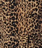 Saint Laurent Leopard-print silk shirt dress