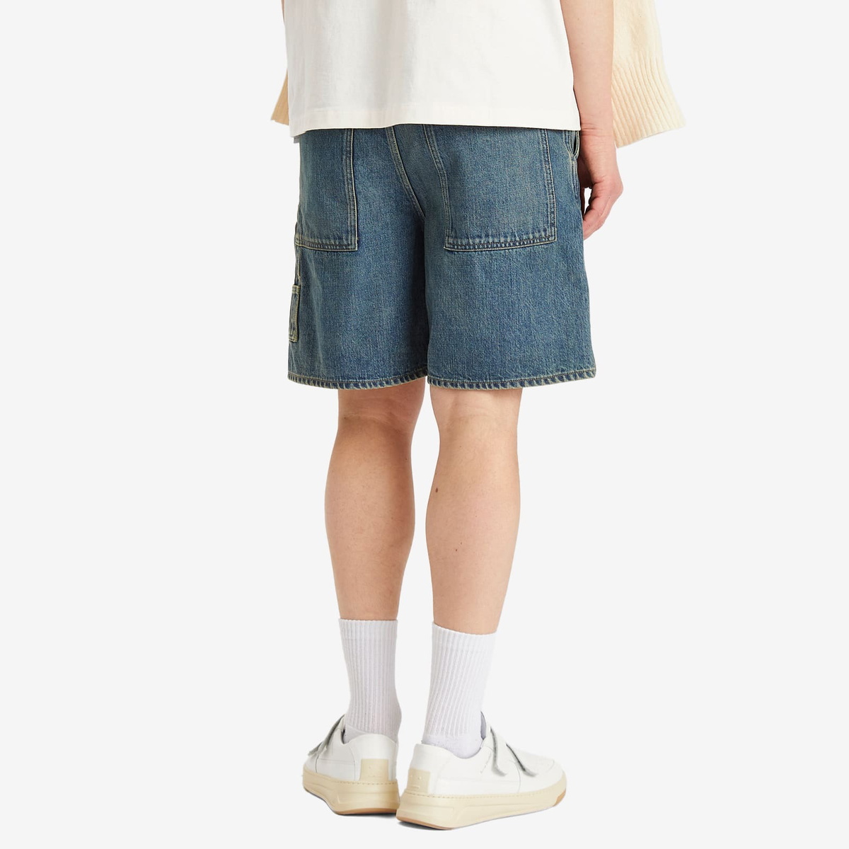 Jil Sander+ Men's Regular Fit 5 Pocket Denim Shorts in Blue