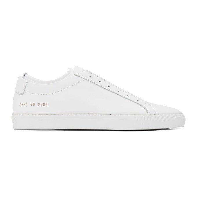 Photo: Common Projects White Achilles Laceless Sneakers