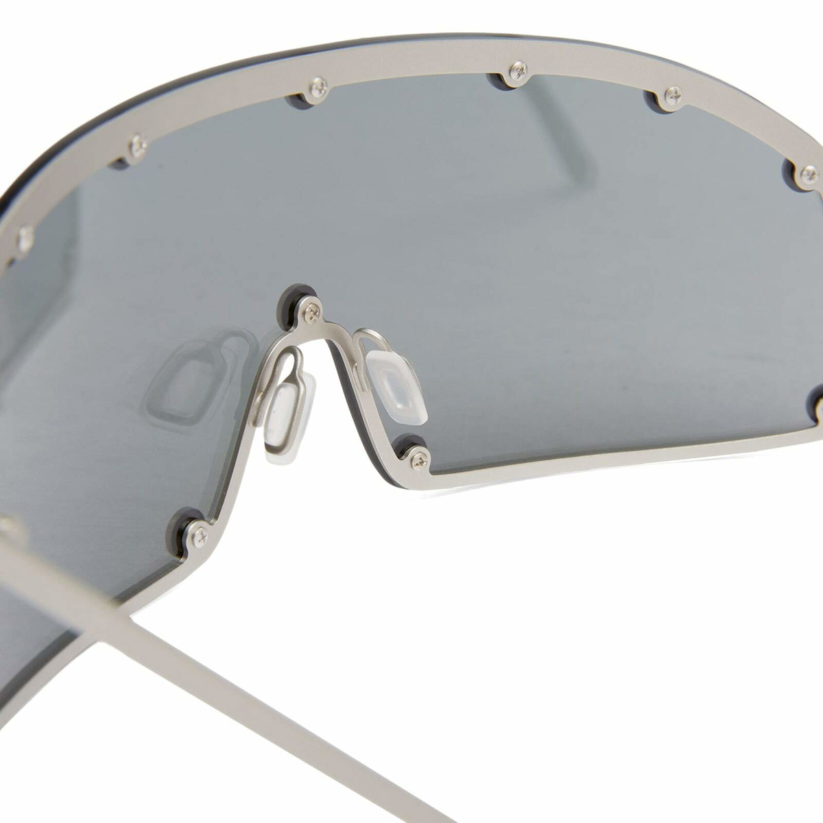 Rick Owens Men's Shielding Sunglasses in Silver Rick Owens