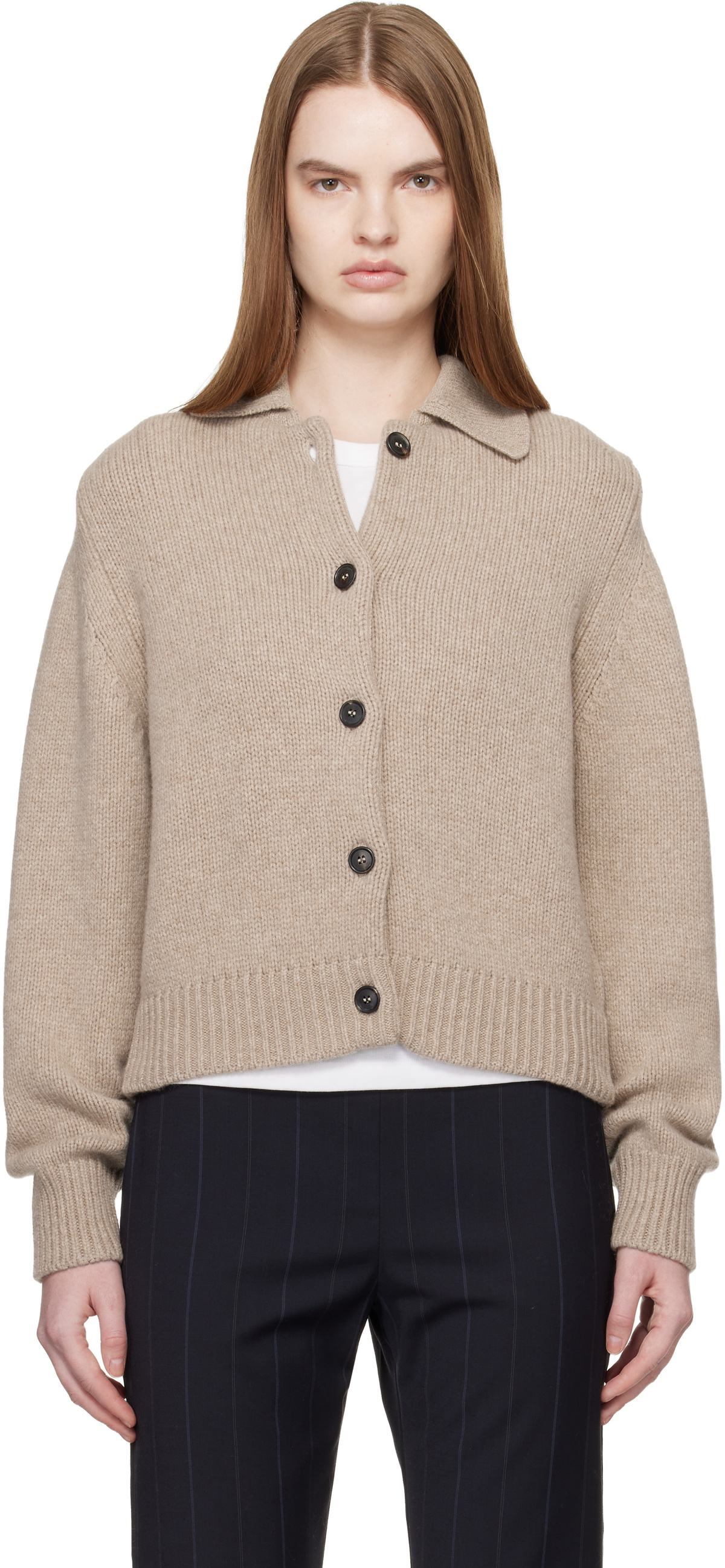 &Daughter Beige Winny Collared Jacket