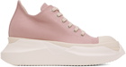 Rick Owens DRKSHDW Pink Abstract Denim Sneakers