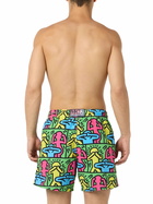 MC2 Saint Barth Man Mid-length Gustavia Swim-shorts With Keith Haring Design Placed Print| Keith Haring Special Edition