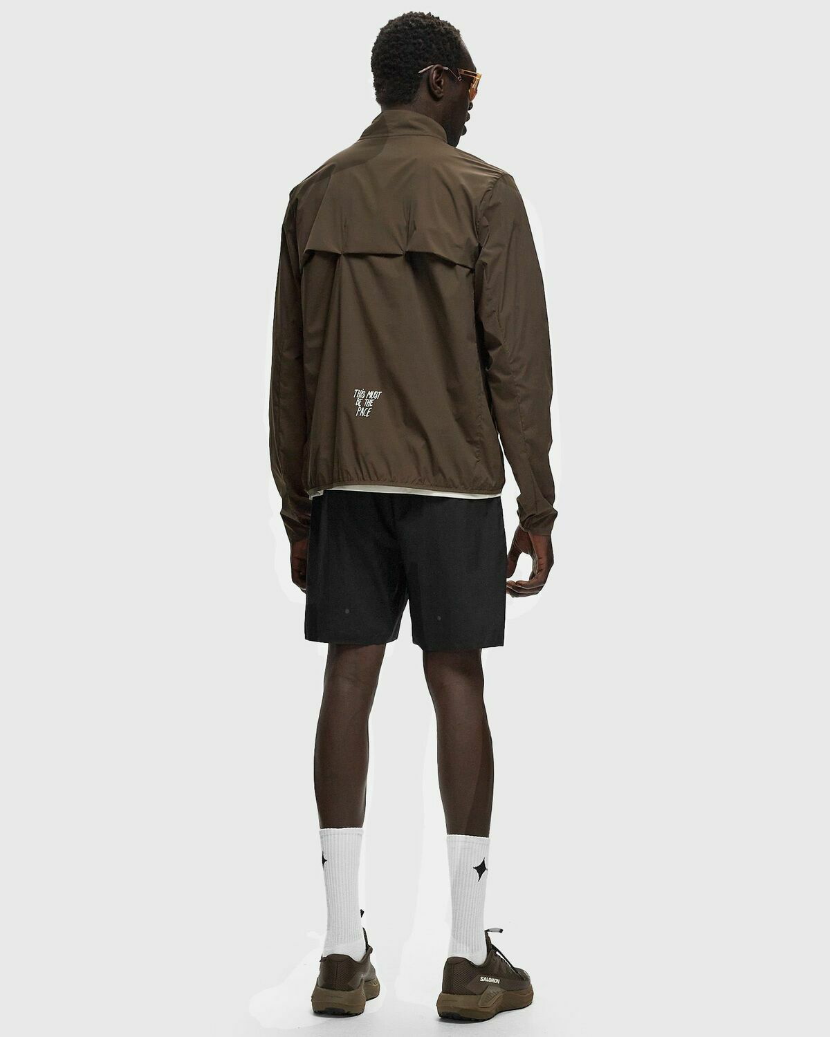 Pas Normal Studios Balance Half Zip Jacket Brown Windbreaker Pas