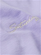 Saturdays NYC - Logo-Embroiderd Cotton-Jersey T-Shirt - Purple