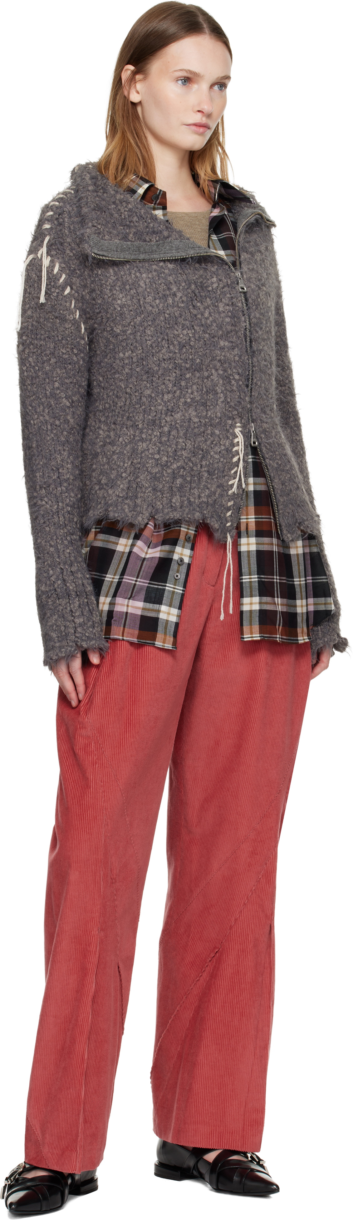 Andersson Bell Gray Harlow Damaged Knit Jacket
