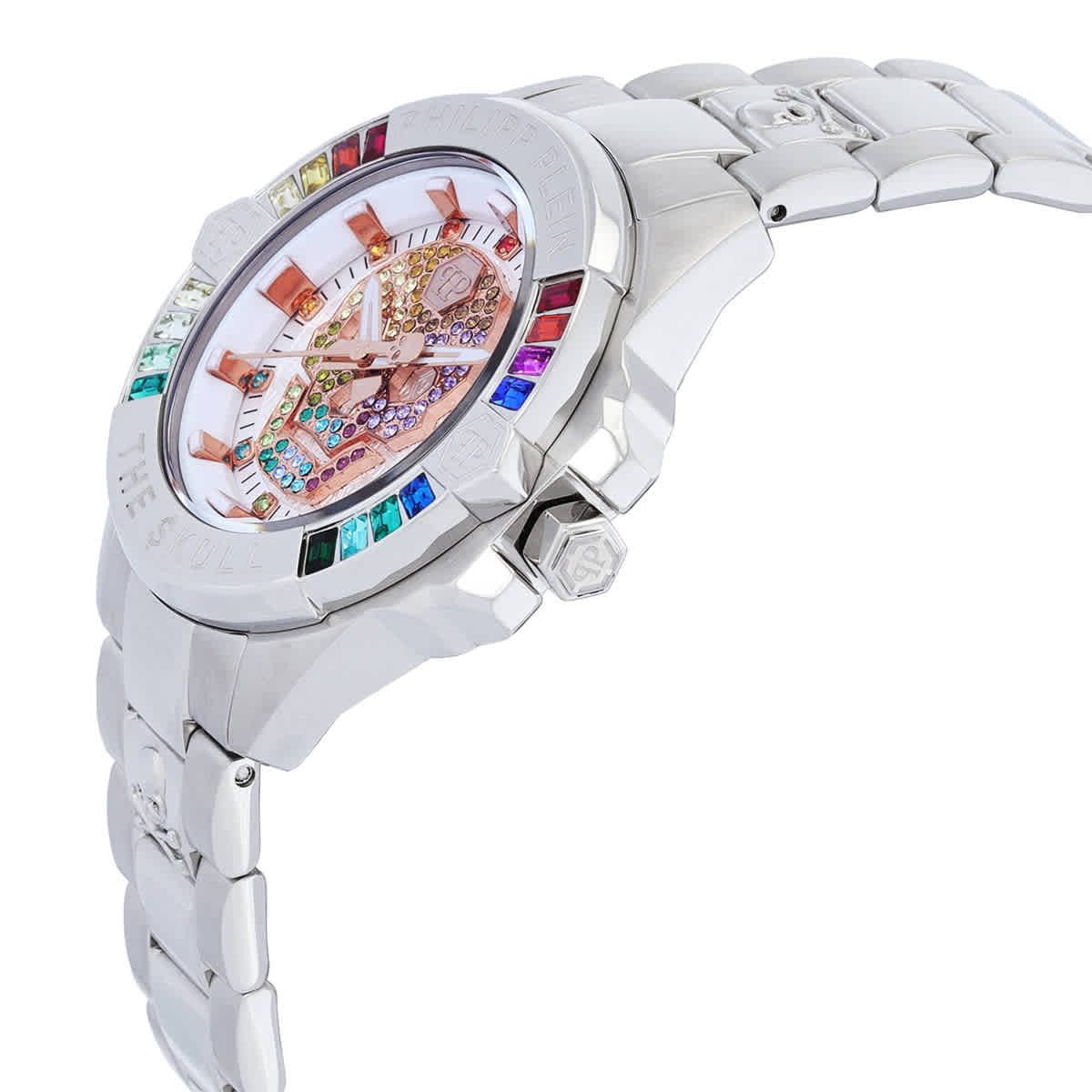 Philipp Plein The Skull Quartz Crystal Silver Dial Unisex Watch PWNAA0422