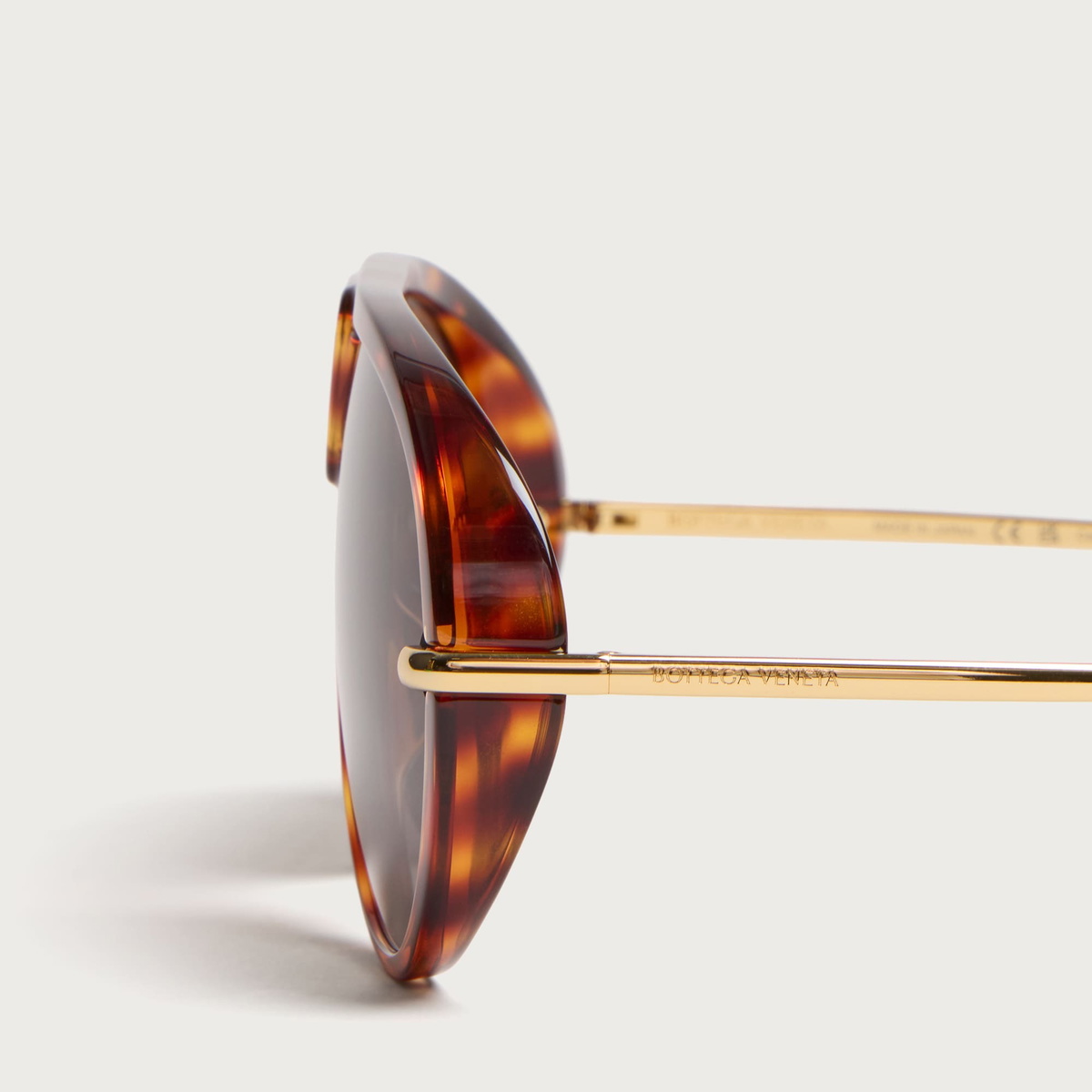 Bottega Veneta Eyewear Bottega Veneta BV1274S Sunglasses in Havana/Gold/Brown 