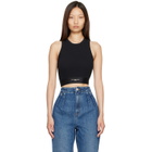 Givenchy Black Cropped Cotton Tank Top
