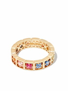 Suzanne Kalan 18K Yellow Gold Rainbow Sapphire Ring