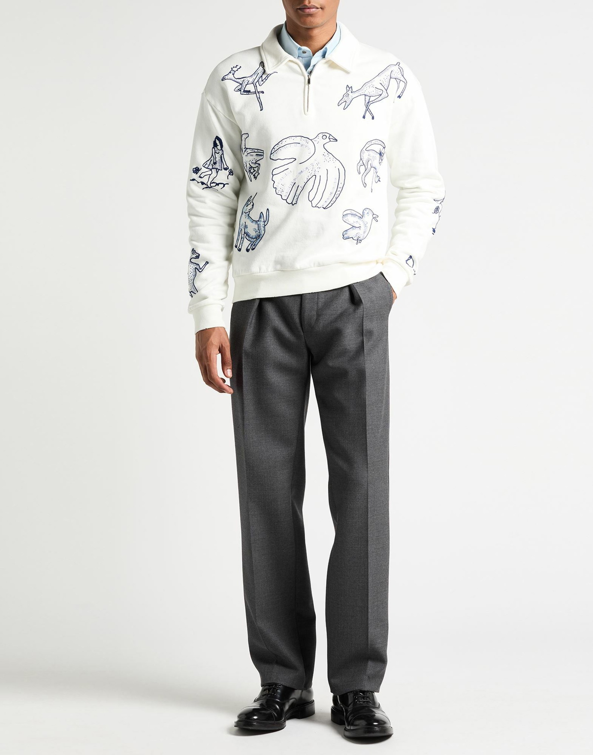 Dior And Hylton Nel Mens Sweatshirt in White