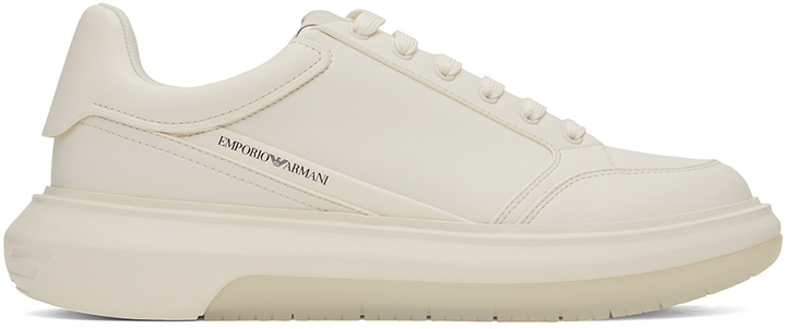 Photo: Emporio Armani White Printed Sneakers