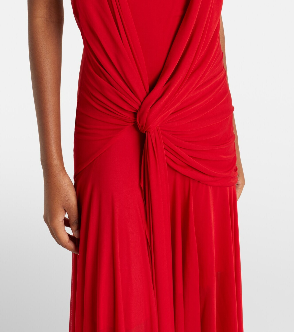 McQueen Draped halterneck maxi dress