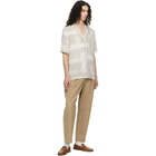 BOSS Taupe Regular-Fit Maxi Print Shirt